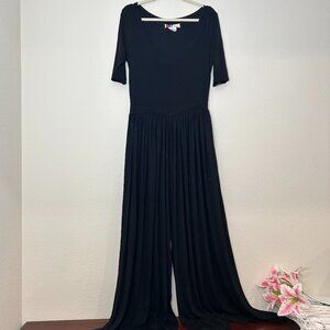 FP Beach (Free People) Black Wide Leg Jumpsuit - Size L